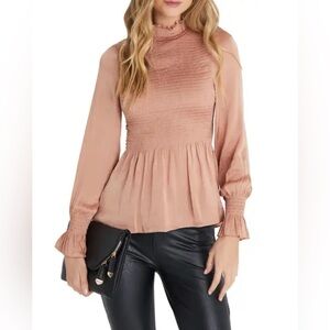 VICI smocked peplum blouse